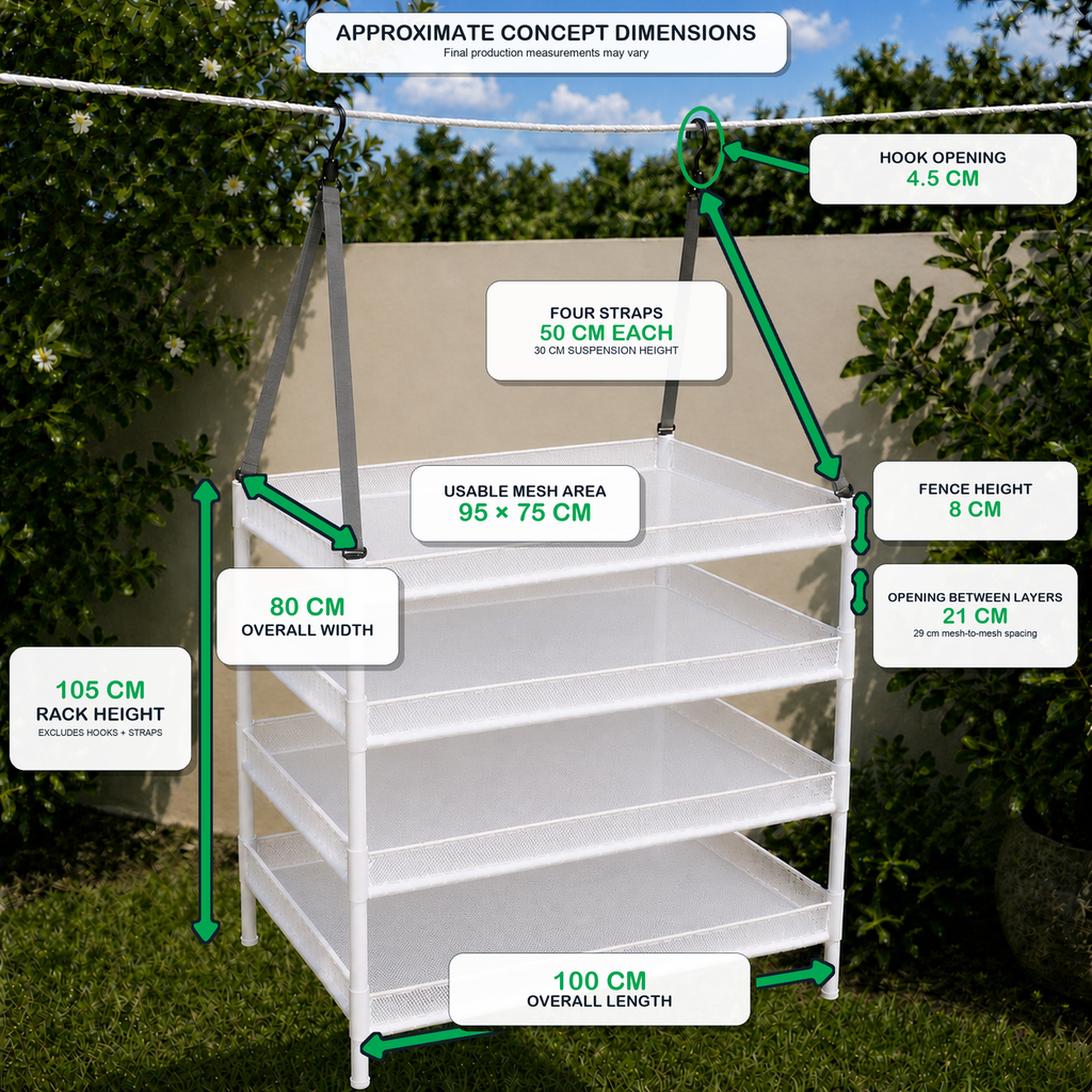 Mesh Drying Rack